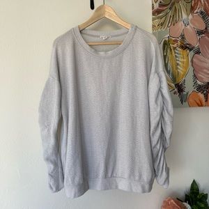 Ruffle sleeve sweater
